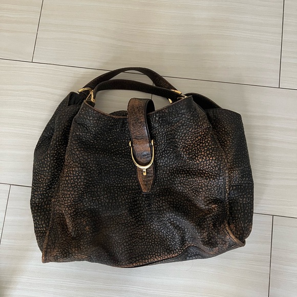 Gucci Textured Black and Brown Hobo Bag - Picture 1 of 2